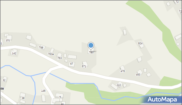 Kamienica, Kamienica, 780, mapa Kamienica