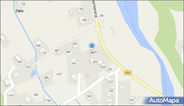 Kamienica, Kamienica, 956, mapa Kamienica