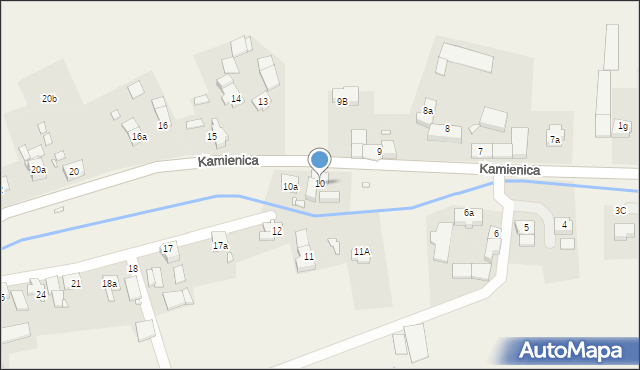 Kamienica, Kamienica, 10, mapa Kamienica