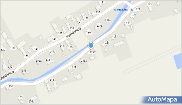 Kamienica, Kamienica, 141a, mapa Kamienica