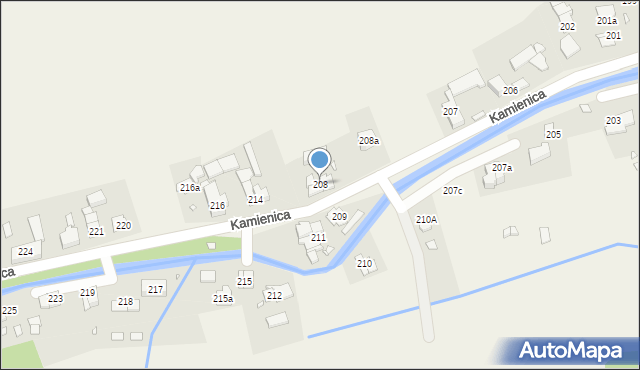 Kamienica, Kamienica, 208, mapa Kamienica