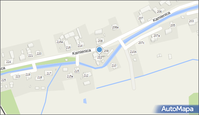 Kamienica, Kamienica, 211, mapa Kamienica