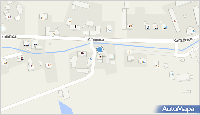 Kamienica, Kamienica, 5, mapa Kamienica