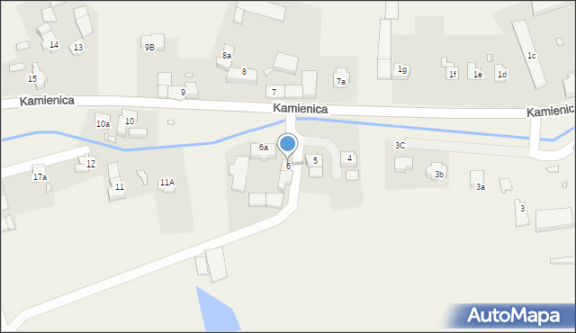 Kamienica, Kamienica, 6, mapa Kamienica