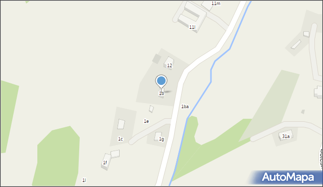 Kamienica, Kamienica, 1b, mapa Kamienica