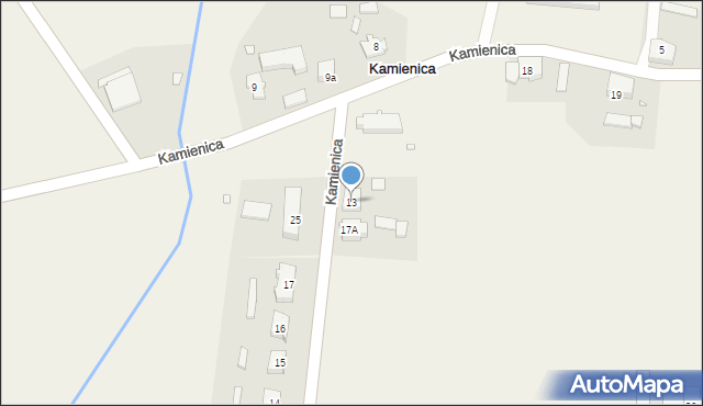 Kamienica, Kamienica, 13, mapa Kamienica