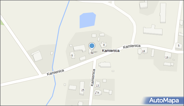 Kamienica, Kamienica, 9a, mapa Kamienica