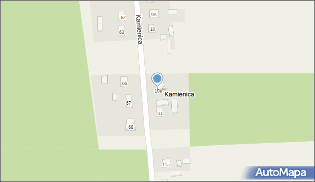 Kamienica, Kamienica, 10a, mapa Kamienica