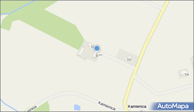 Kamienica, Kamienica, 32, mapa Kamienica