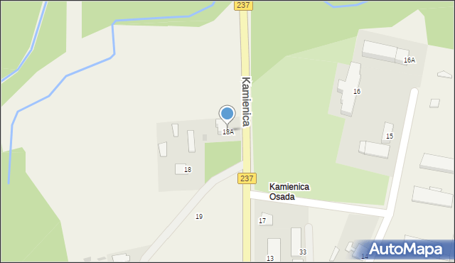 Kamienica, Kamienica, 18A, mapa Kamienica