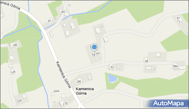 Kamienica Górna, Kamienica Górna, 53a, mapa Kamienica Górna