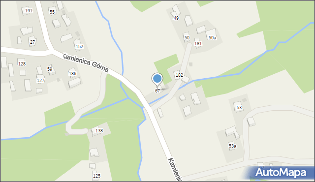 Kamienica Górna, Kamienica Górna, 67, mapa Kamienica Górna
