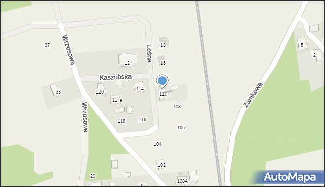 Kamienica Królewska, Kaszubska, 110, mapa Kamienica Królewska