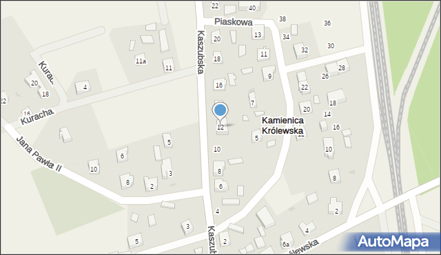 Kamienica Królewska, Kaszubska, 12, mapa Kamienica Królewska