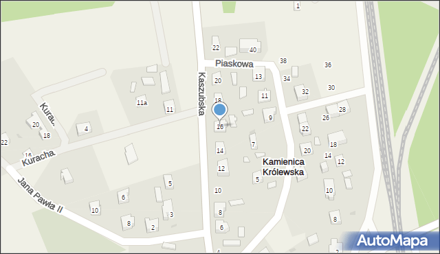 Kamienica Królewska, Kaszubska, 16, mapa Kamienica Królewska