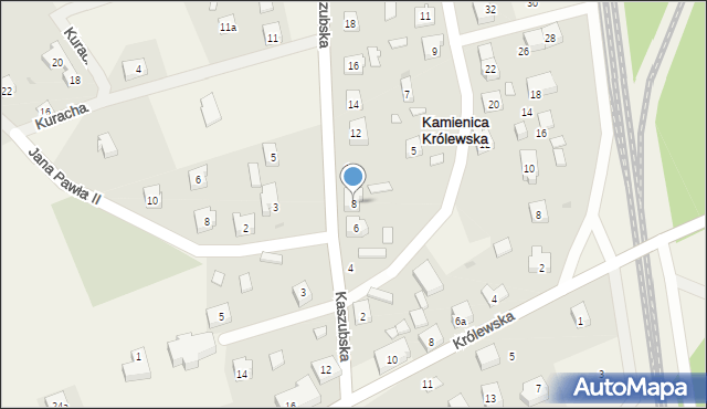 Kamienica Królewska, Kaszubska, 8, mapa Kamienica Królewska