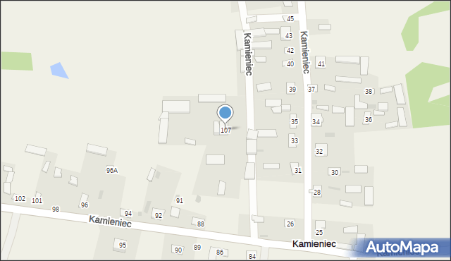 Kamieniec, Kamieniec, 107, mapa Kamieniec