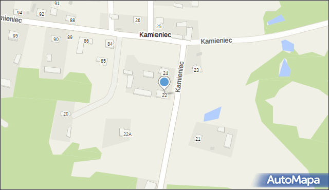 Kamieniec, Kamieniec, 22, mapa Kamieniec