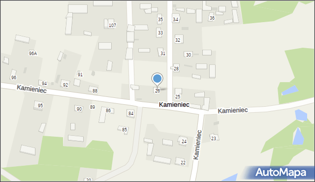 Kamieniec, Kamieniec, 26, mapa Kamieniec