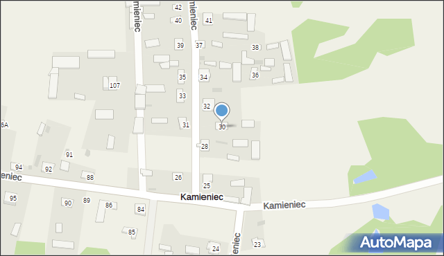 Kamieniec, Kamieniec, 30, mapa Kamieniec