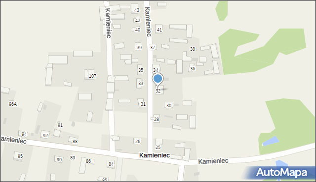 Kamieniec, Kamieniec, 32, mapa Kamieniec