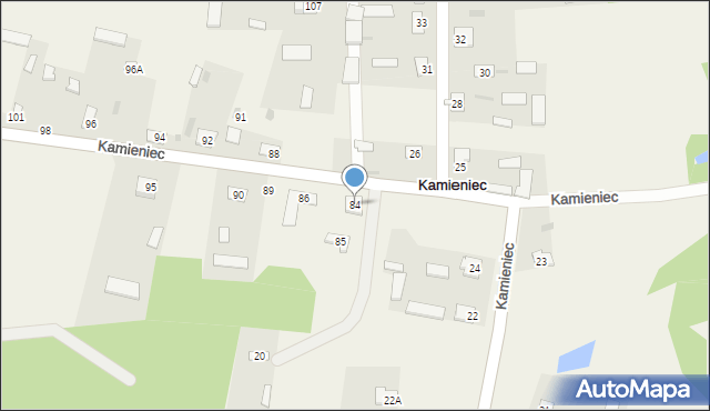 Kamieniec, Kamieniec, 84, mapa Kamieniec