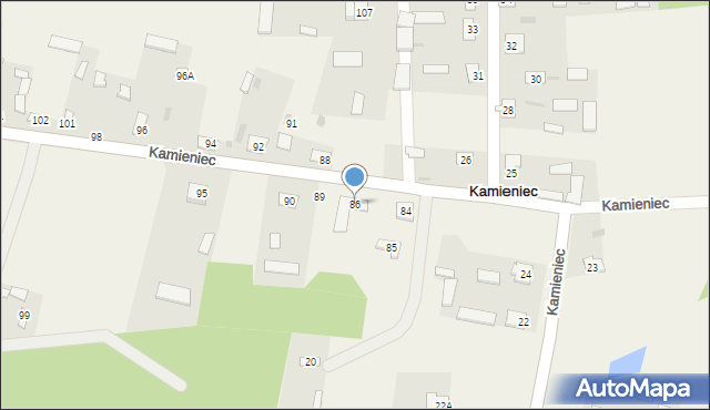 Kamieniec, Kamieniec, 86, mapa Kamieniec