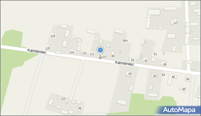 Kamieniec, Kamieniec, 98, mapa Kamieniec