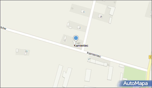 Kamieniec, Kamieniec, 1, mapa Kamieniec