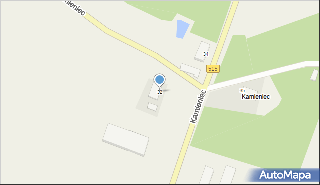 Kamieniec, Kamieniec, 32, mapa Kamieniec