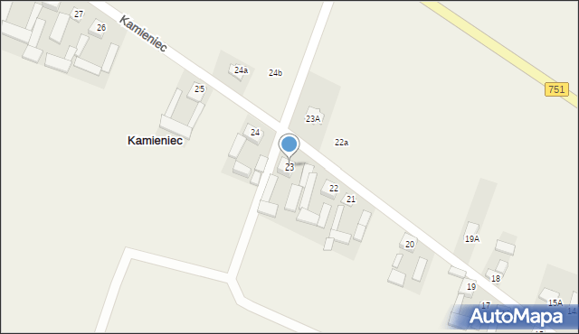 Kamieniec, Kamieniec, 23, mapa Kamieniec