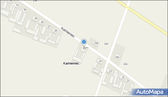 Kamieniec, Kamieniec, 25, mapa Kamieniec