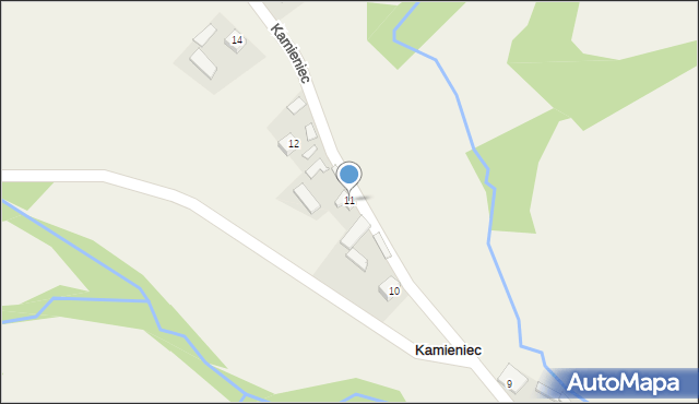 Kamieniec, Kamieniec, 11, mapa Kamieniec