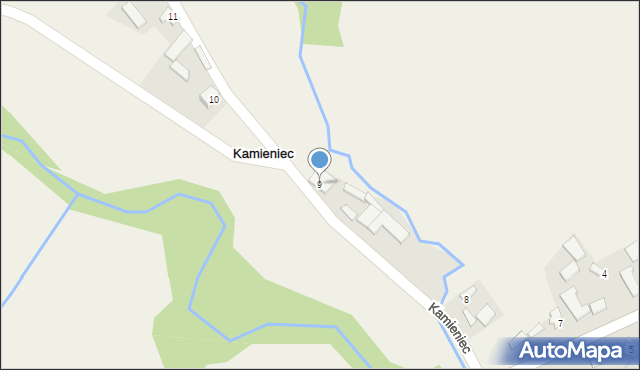 Kamieniec, Kamieniec, 9, mapa Kamieniec