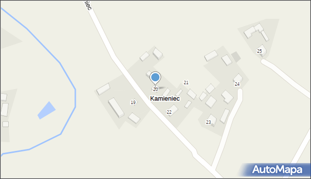 Kamieniec, Kamieniec, 20, mapa Kamieniec