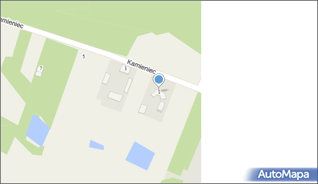 Kamieniec, Kamieniec, 1, mapa Kamieniec