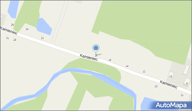 Kamieniec, Kamieniec, 18, mapa Kamieniec