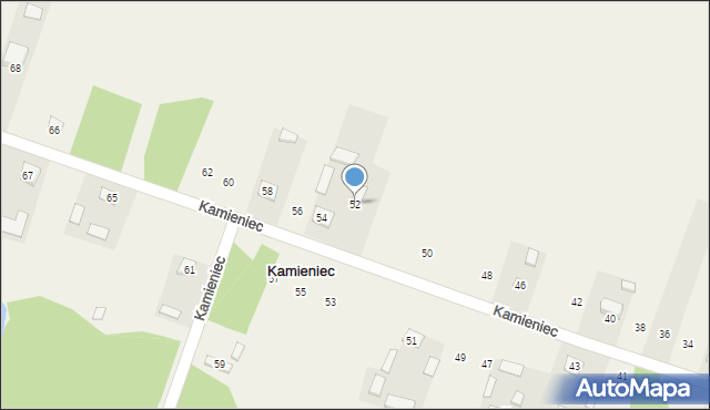 Kamieniec, Kamieniec, 52, mapa Kamieniec