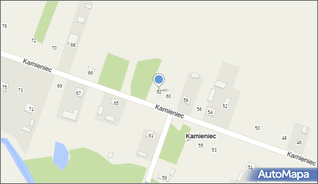 Kamieniec, Kamieniec, 62, mapa Kamieniec