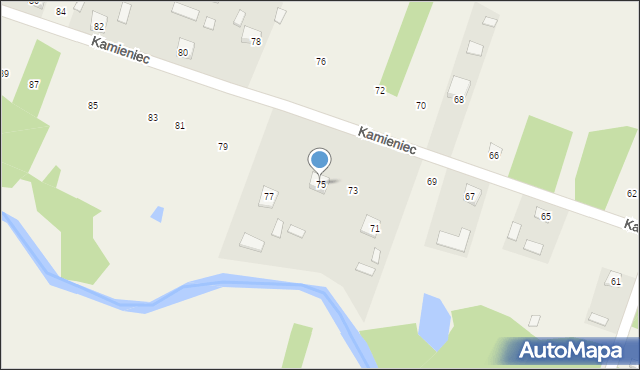 Kamieniec, Kamieniec, 75, mapa Kamieniec