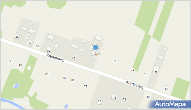 Kamieniec, Kamieniec, 78, mapa Kamieniec