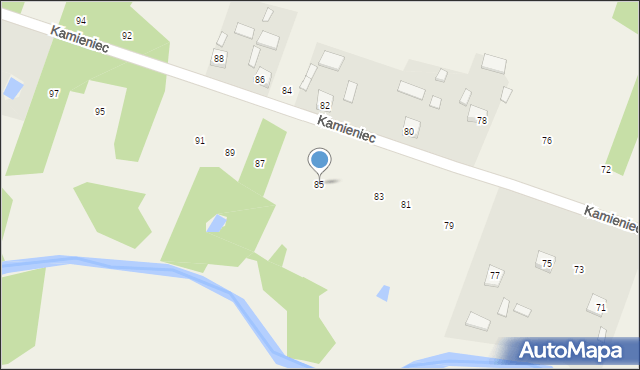 Kamieniec, Kamieniec, 85, mapa Kamieniec