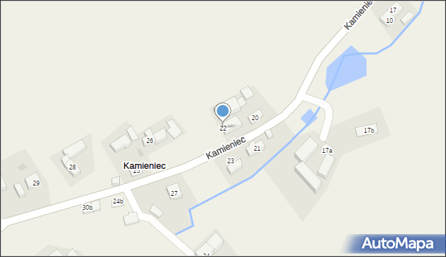 Kamieniec, Kamieniec, 22, mapa Kamieniec