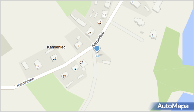 Kamieniec, Kamieniec, 13, mapa Kamieniec