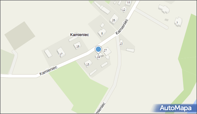 Kamieniec, Kamieniec, 14, mapa Kamieniec