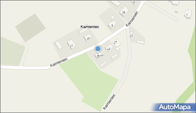 Kamieniec, Kamieniec, 15, mapa Kamieniec