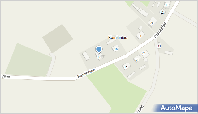 Kamieniec, Kamieniec, 17, mapa Kamieniec