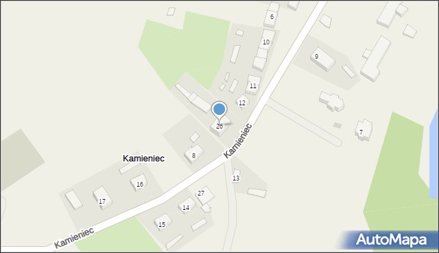 Kamieniec, Kamieniec, 26, mapa Kamieniec