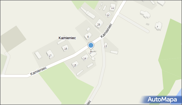 Kamieniec, Kamieniec, 27, mapa Kamieniec