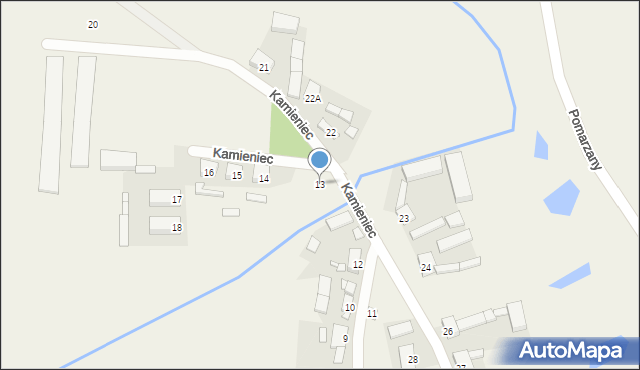 Kamieniec, Kamieniec, 13, mapa Kamieniec